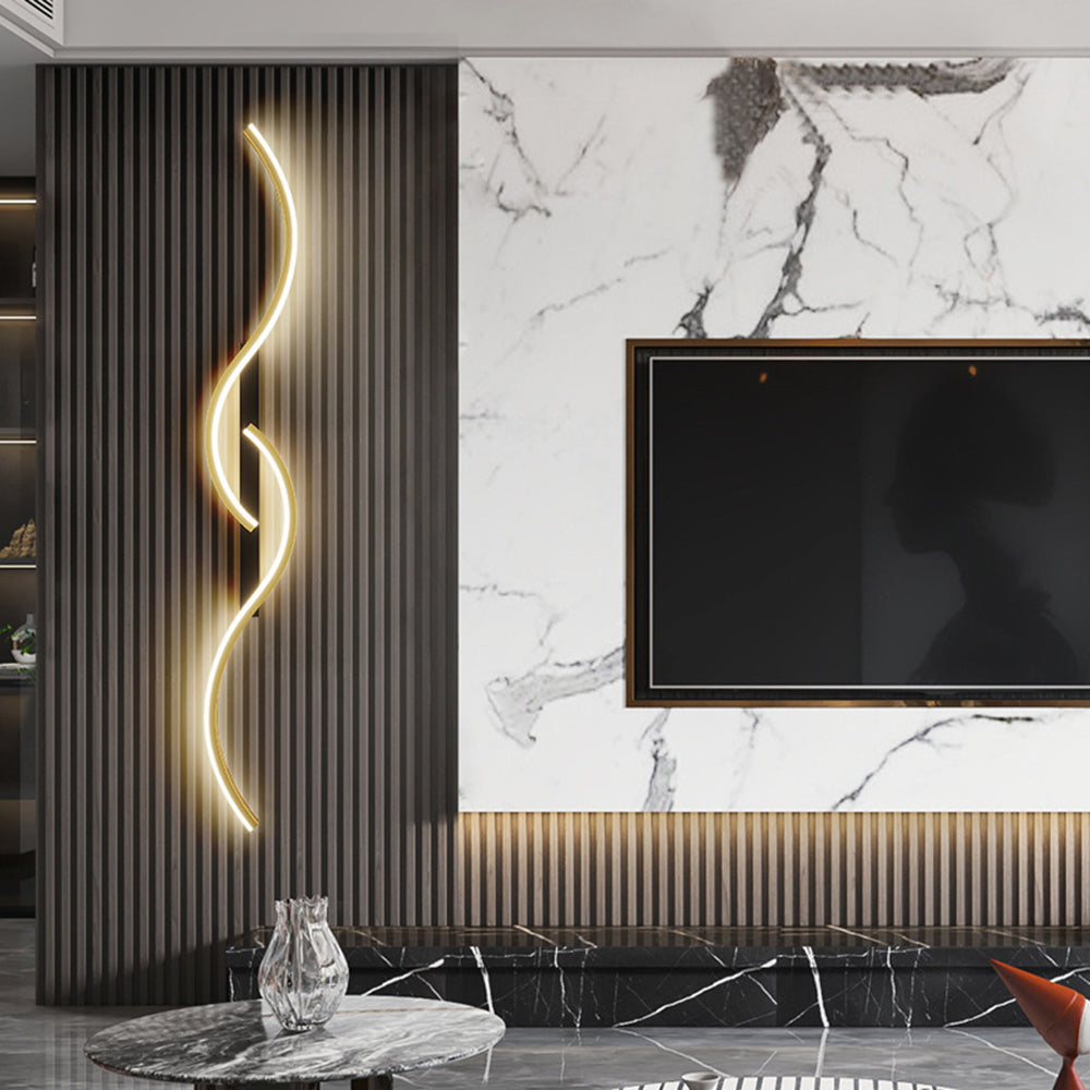 Arisha Contemporary LED Indoor Wall Light - Linear Design in Black and White