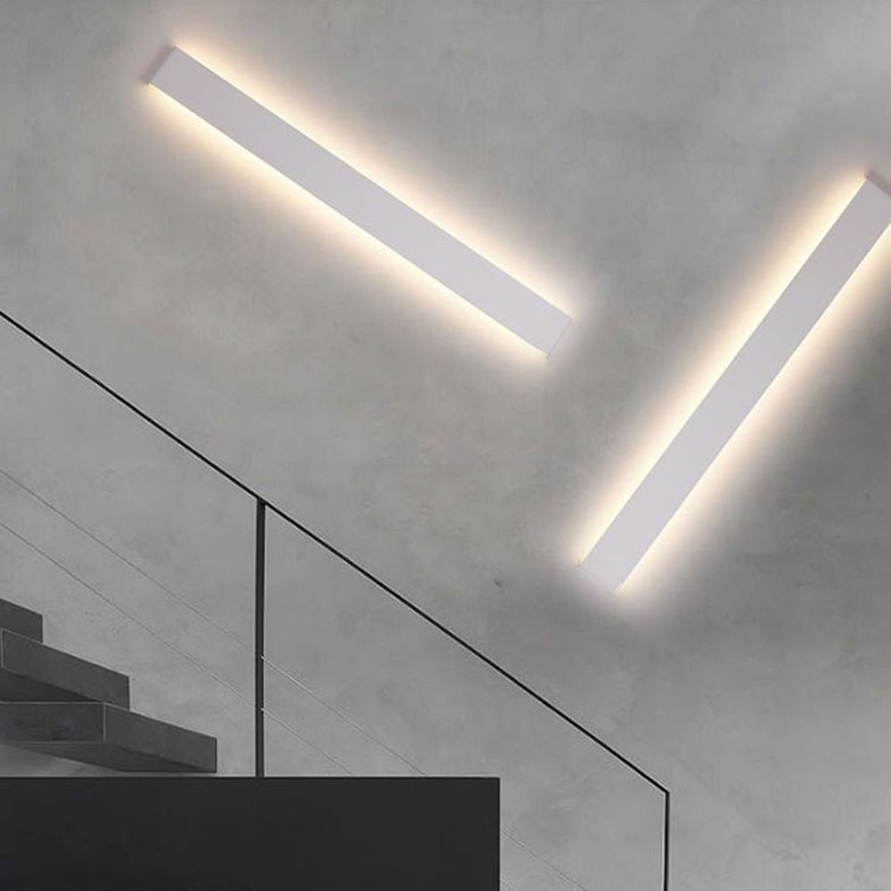 Arisha Contemporary LED Wall Light - Rectangular Design in Black, White, and Gold for Bathroom or Living Room