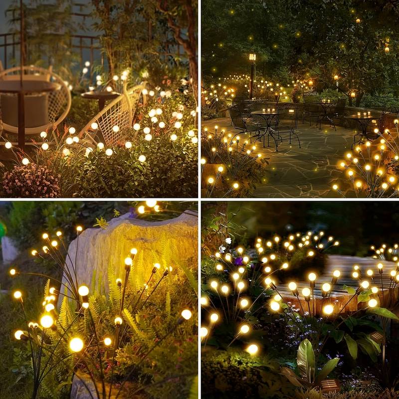 Eco-Friendly Wireless Solar Firefly Lights - Automatic, IP65 Waterproof