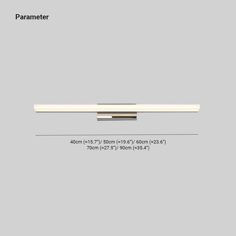 Arisha Black Linear Wall Lamp with Mirror for Indoor Bathroom