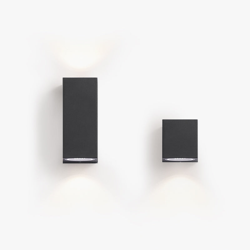Ray Contemporary Rectangular LED Outdoor Wall Light - Metal and Glass for Corridors and Gardens