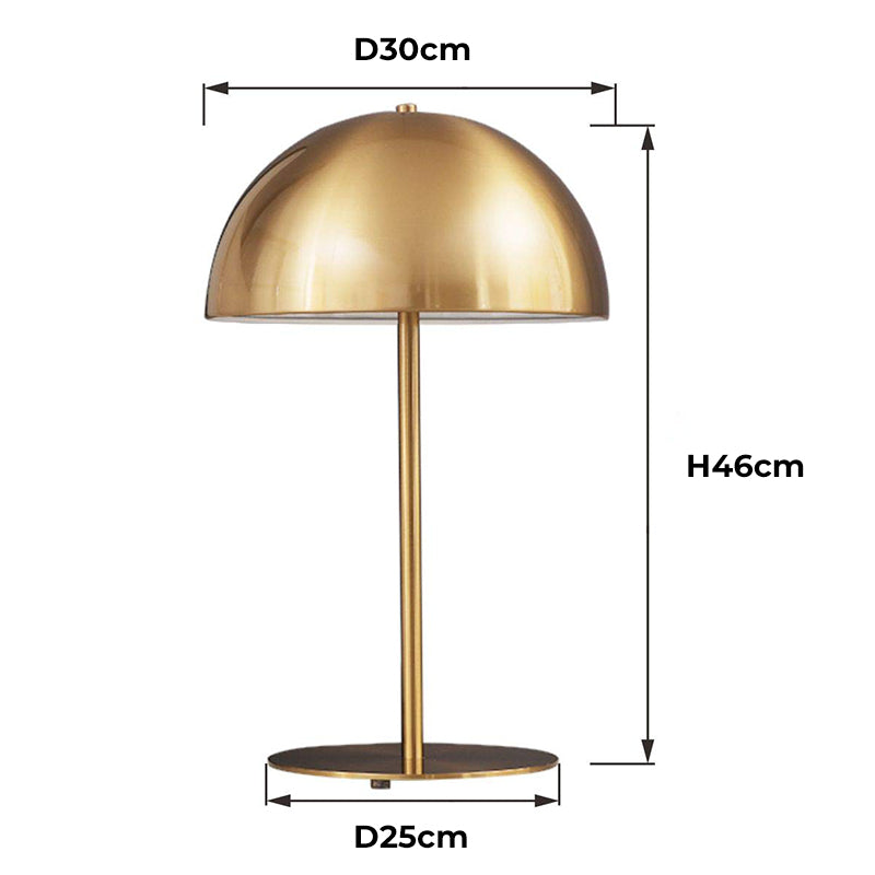 Contemporary Mushroom Nightstand Lamp for Bedroom | E27, 31-40W, Metal, AC 90-260V | Stylish Table Lamp