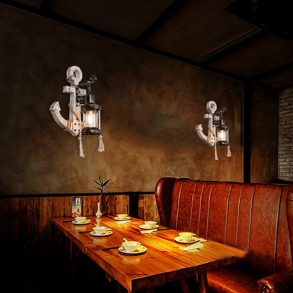 Epoch Vintage LED Wall Light - Indoor Metal and Wood Fixture for Dining and Living Rooms