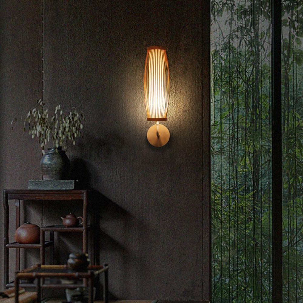 Muto Bamboo LED Wall Light for Indoor Use - Perfect for Bedroom and Living Room