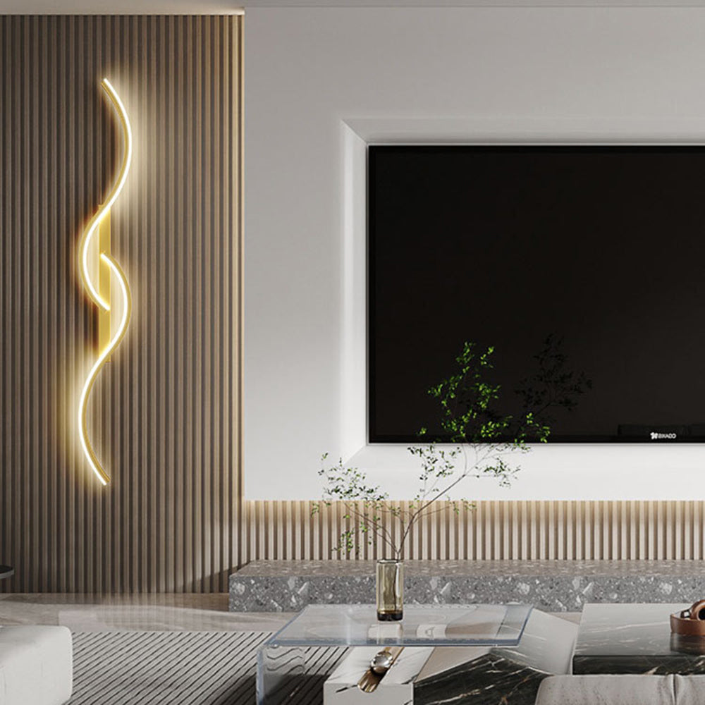 Arisha Contemporary LED Indoor Wall Light - Linear Design in Black and White