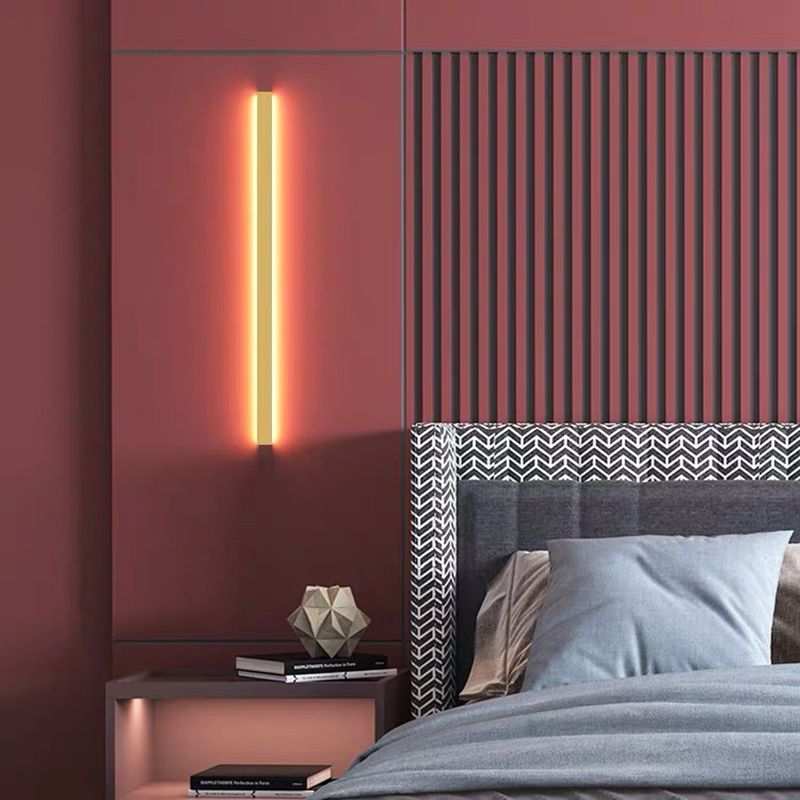Arisha Minimalist Linear LED Wall Light - Gold, Black, and White for Bedrooms