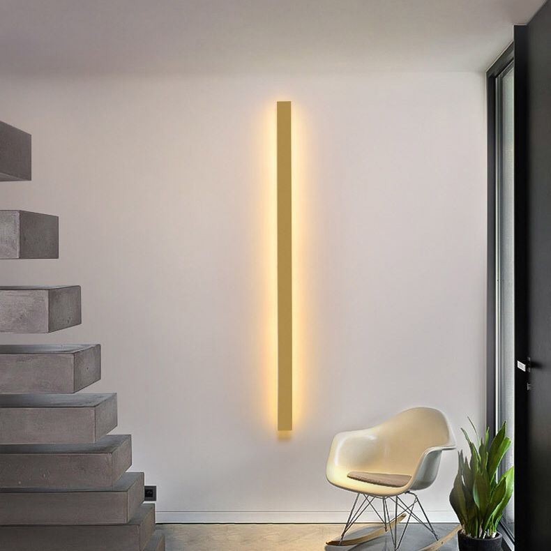 Arisha Minimalist Linear LED Wall Light - Gold, Black, and White for Bedrooms