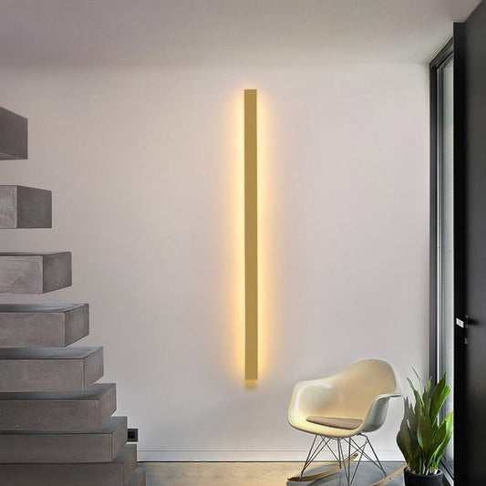 Arisha Minimalist Linear LED Wall Light - Gold, Black, and White for Bedrooms