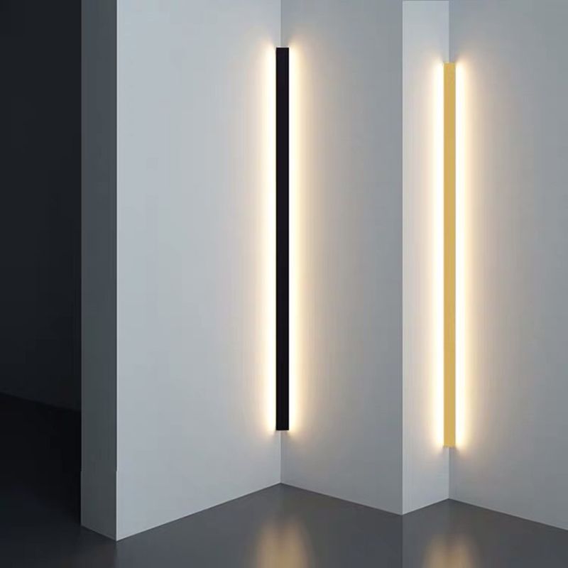 Arisha Minimalist Linear LED Wall Light - Gold, Black, and White for Bedrooms