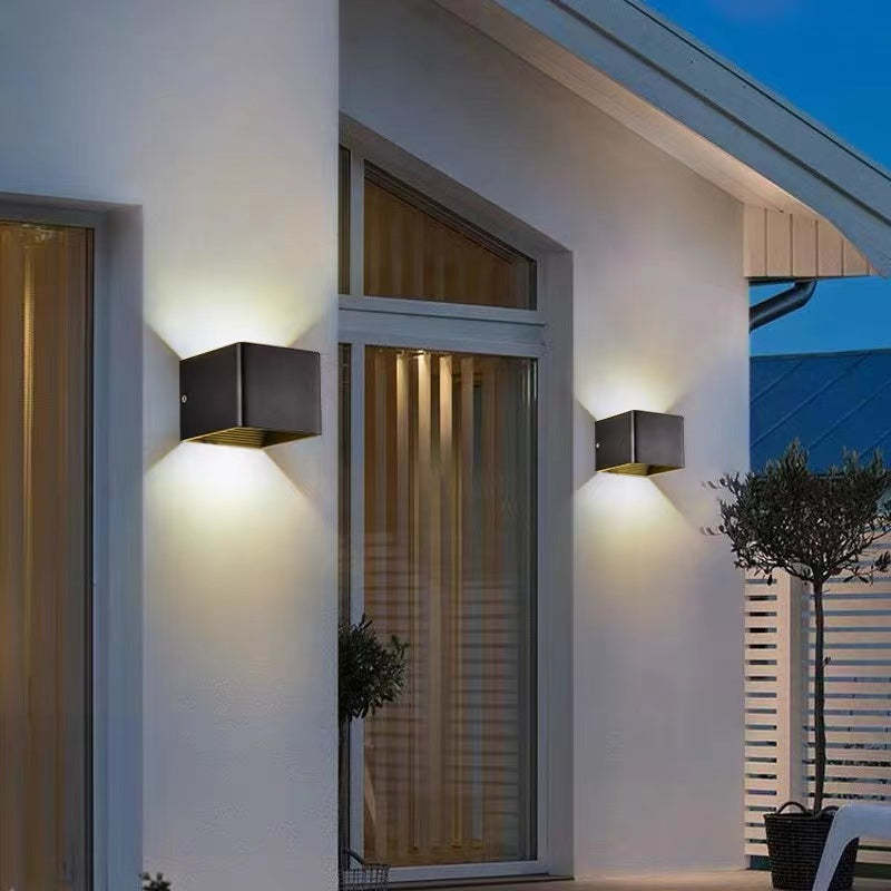 Ray Contemporary LED Outdoor Wall Light - White Metal for Garden or Hall