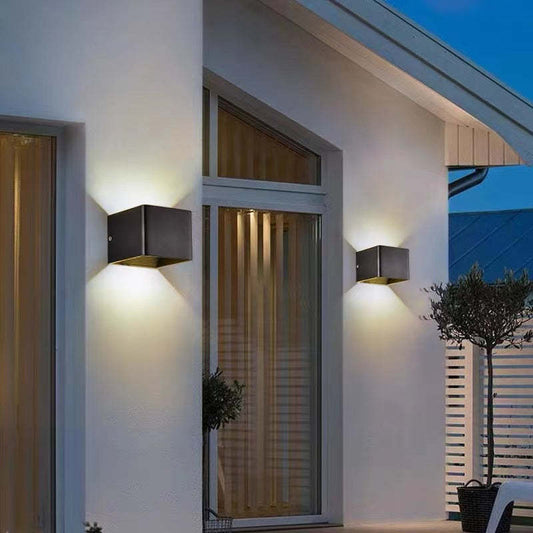 Ray Contemporary LED Outdoor Wall Light - White Metal for Garden or Hall