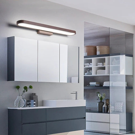 Arisha Contemporary Linear Wall Light in Coffee Finish for Bedroom and Bathroom, Metal Design