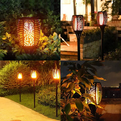 Eco-Friendly Solar Garden Torches - IP65 Waterproof, Automatic On/Off, 10-Hour Runtime