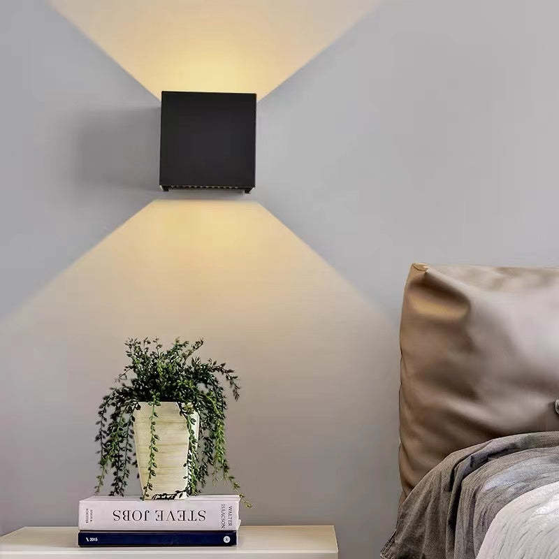 Ray Contemporary LED Outdoor Wall Light - White Metal for Garden or Hall