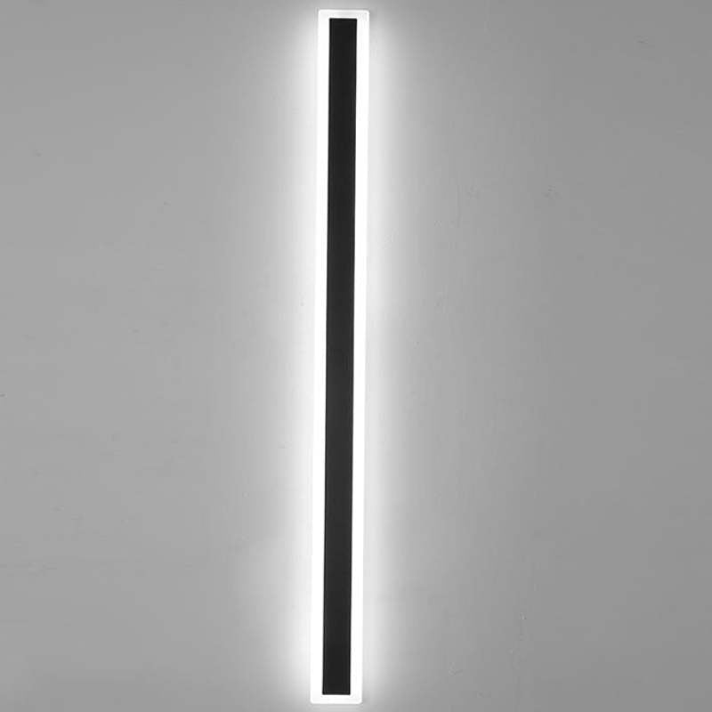 Arisha Contemporary Black Metal LED Outdoor Wall Light for Garden and Balcony
