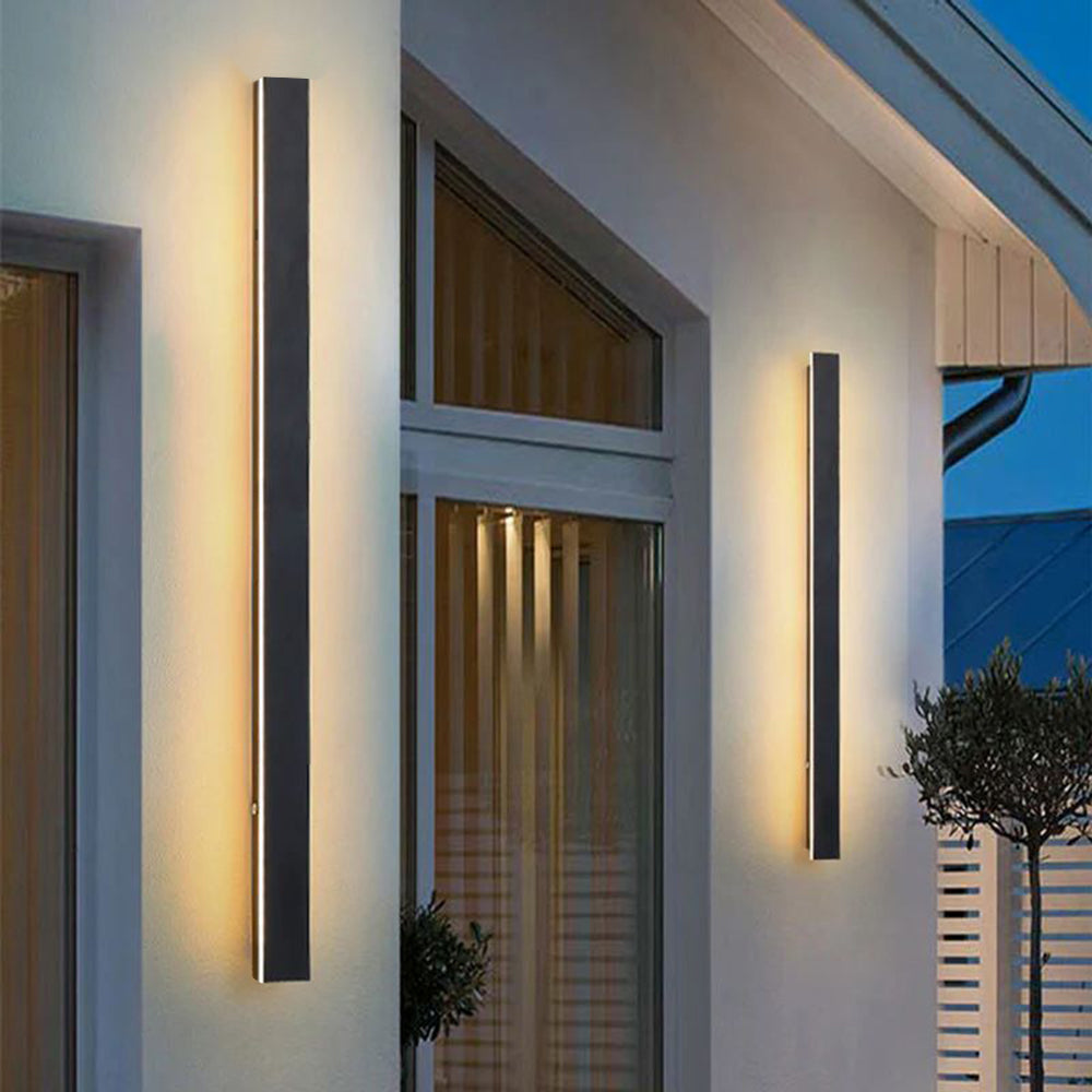 Arisha Black Minimalist Waterproof LED Outdoor Wall Light for Garden and Corridor