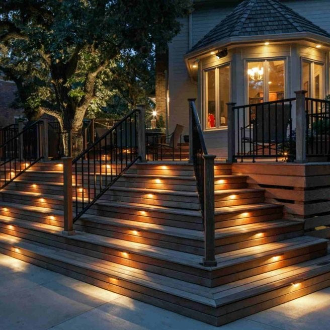 LED Solar Step Lights | Weather-Resistant & Solar-Powered | Available in 2 Colors | Up to 10 Hours of Illumination