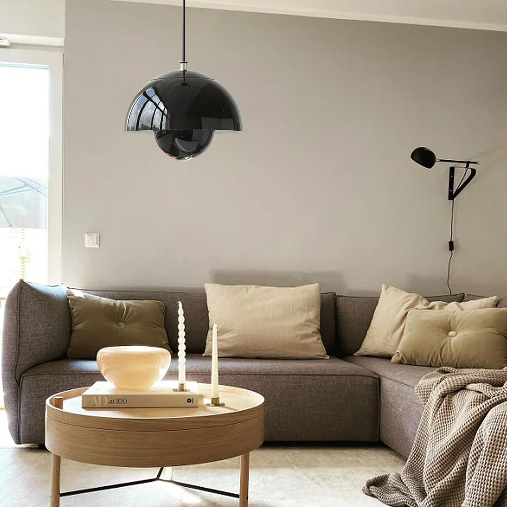 Contemporary Metal Bud Wall Lamp - Adjustable Cable LED Pendant Light with Single Light Source