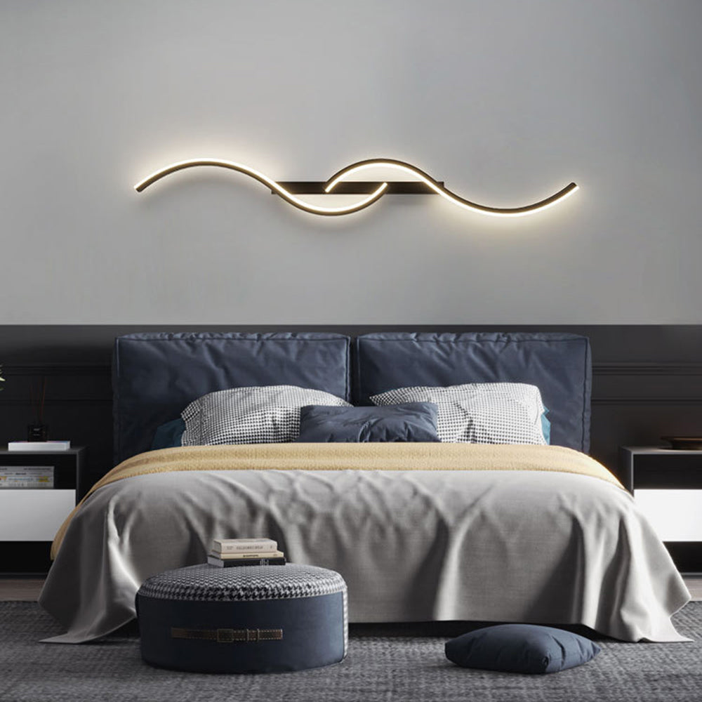 Arisha Contemporary LED Indoor Wall Light - Linear Design in Black and White