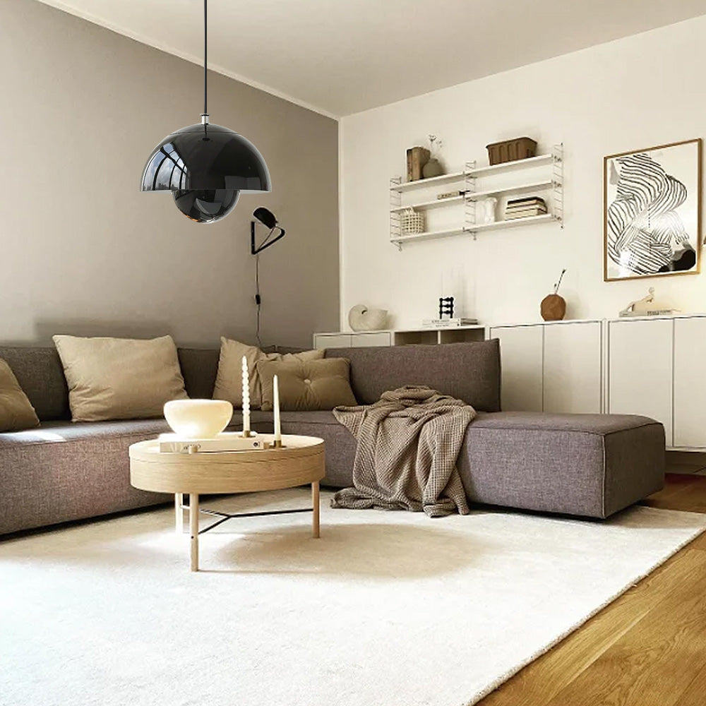 Contemporary Metal Bud Wall Lamp - Adjustable Cable LED Pendant Light with Single Light Source
