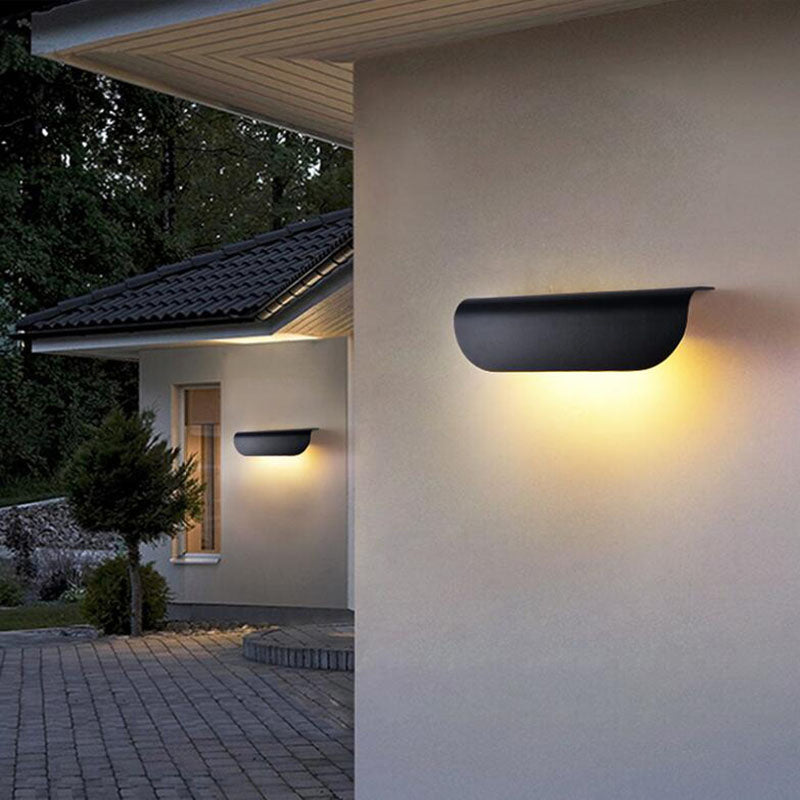 Ray Modern LED Wall Light - Versatile Indoor/Outdoor Fixture in White/Black for Garden and Hallway