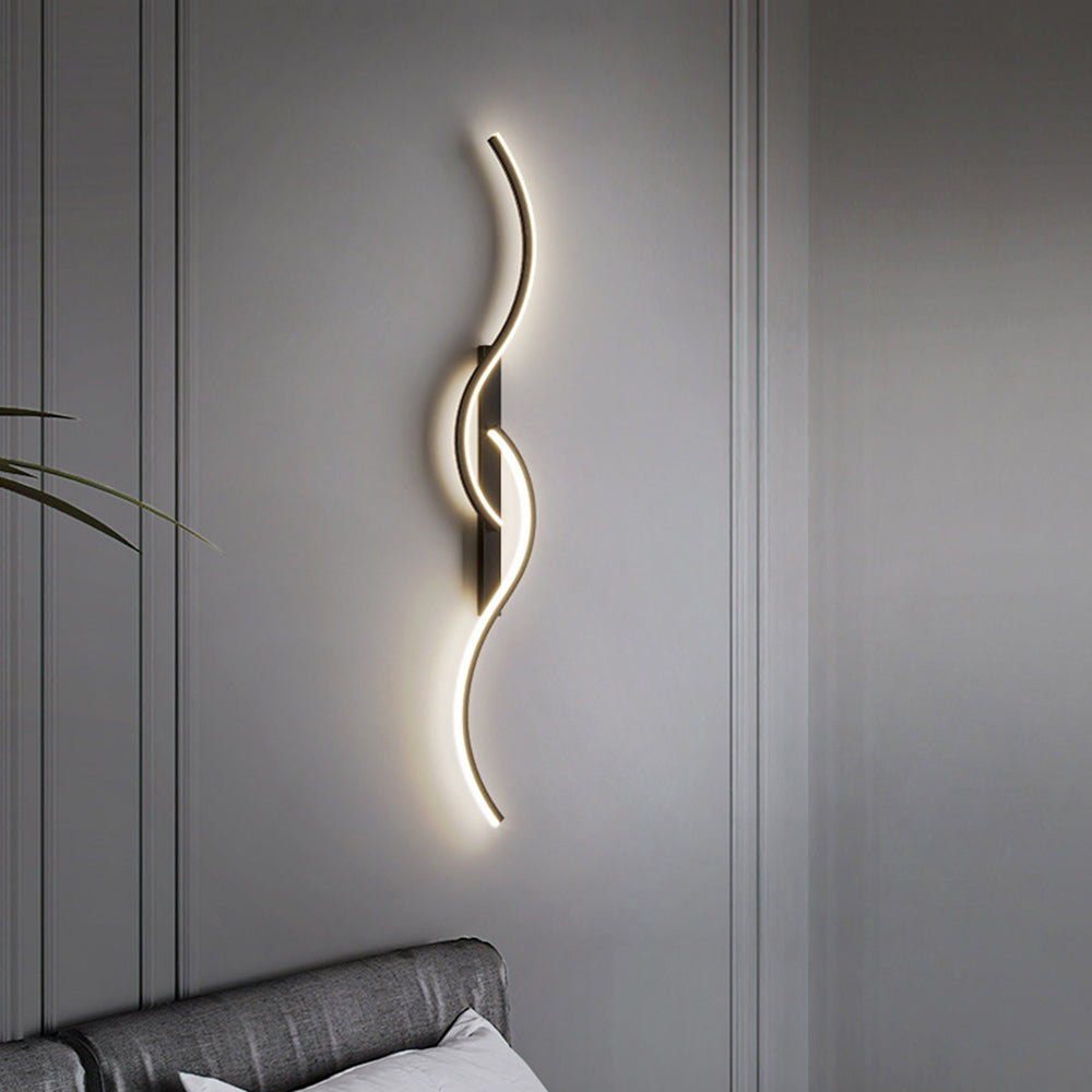 Arisha Contemporary LED Indoor Wall Light - Linear Design in Black and White