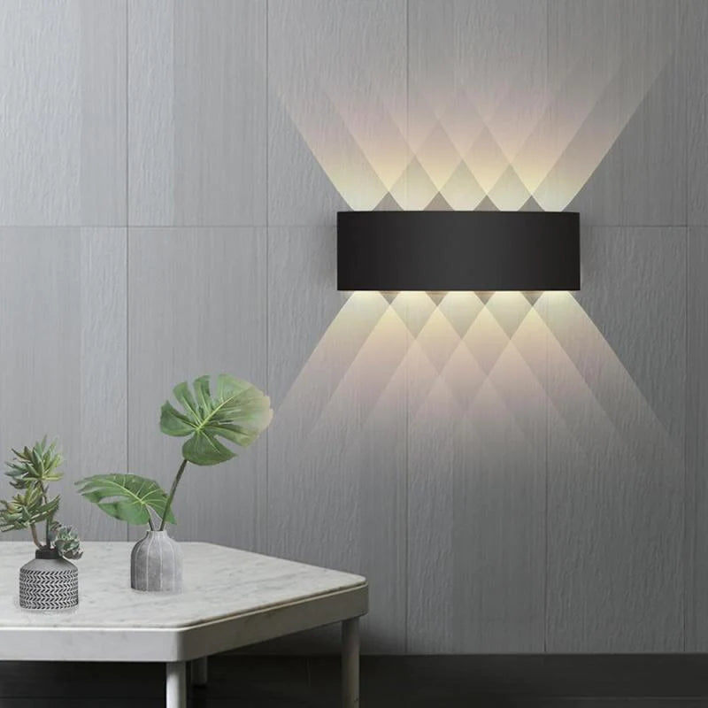 Ray Contemporary Rectangle LED Outdoor Wall Light - White Metal for Patios