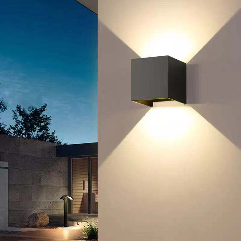 Ray Contemporary LED Outdoor Wall Light - White Metal for Garden or Hall