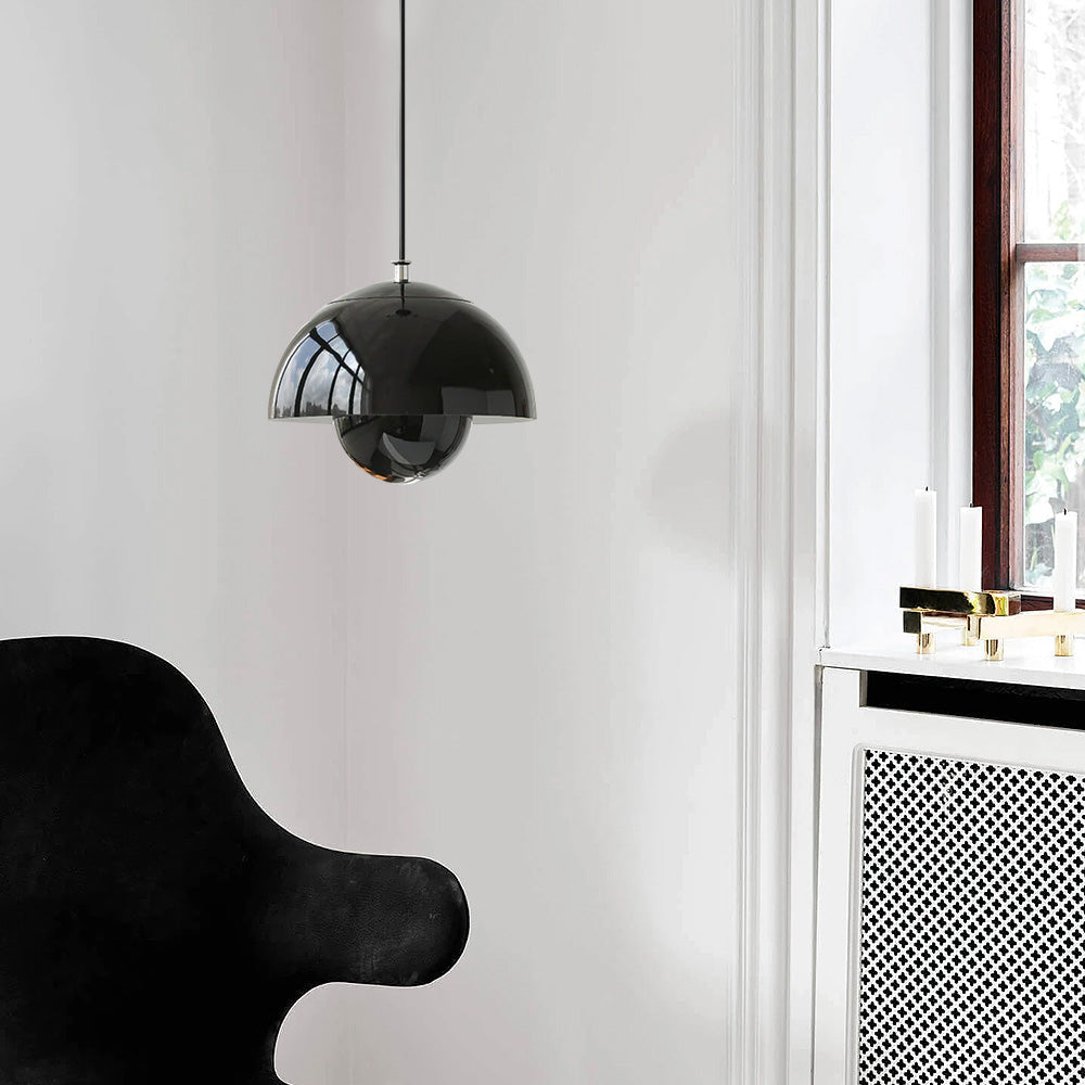 Contemporary Metal Bud Wall Lamp - Adjustable Cable LED Pendant Light with Single Light Source