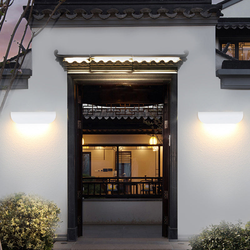 Ray Modern LED Wall Light - Versatile Indoor/Outdoor Fixture in White/Black for Garden and Hallway