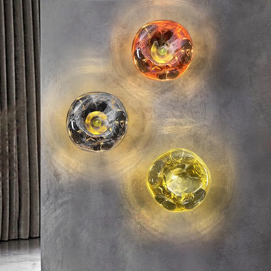 Valentina Contemporary Amber Wall Lamp - Elegant Artistic Lighting
