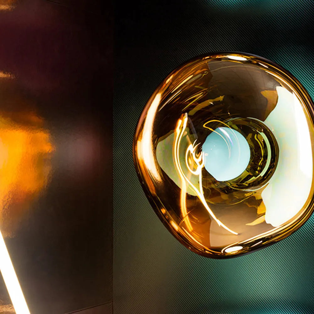 Valentina Contemporary Amber Wall Lamp - Elegant Artistic Lighting