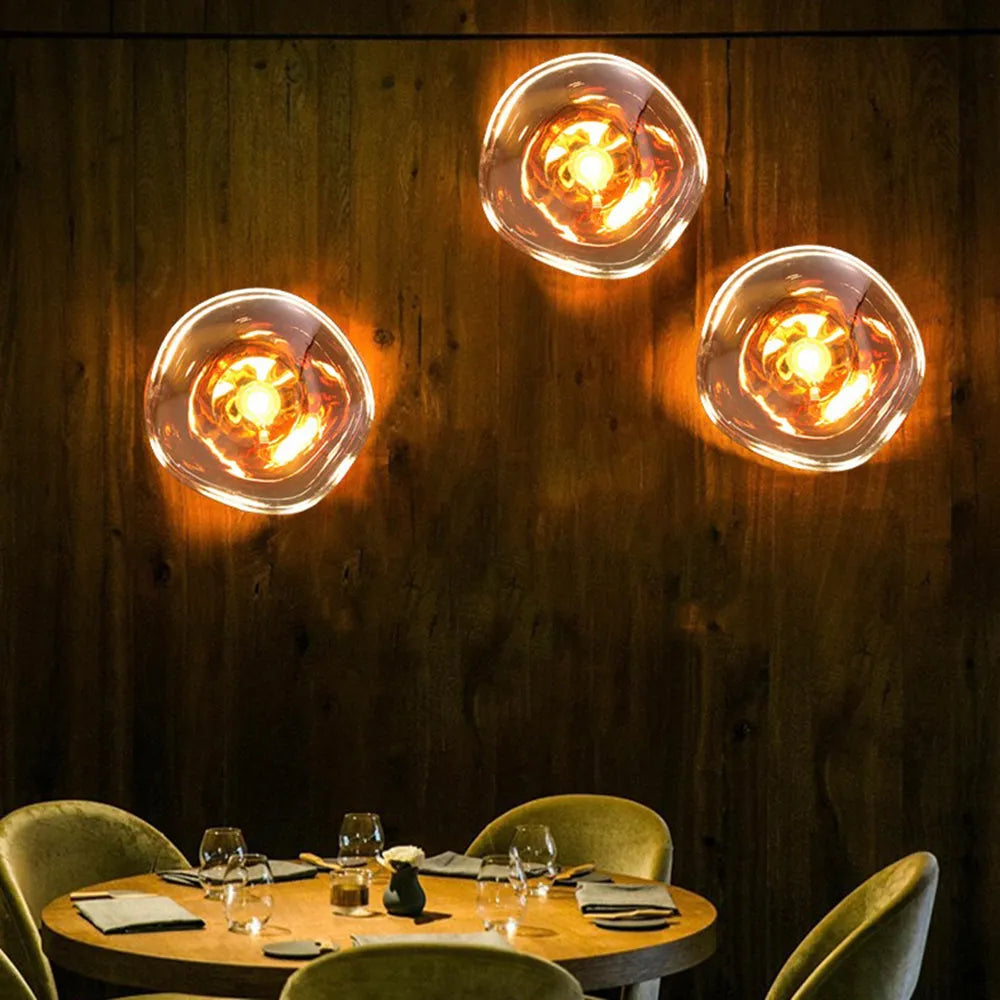Valentina Contemporary Amber Wall Lamp - Elegant Artistic Lighting