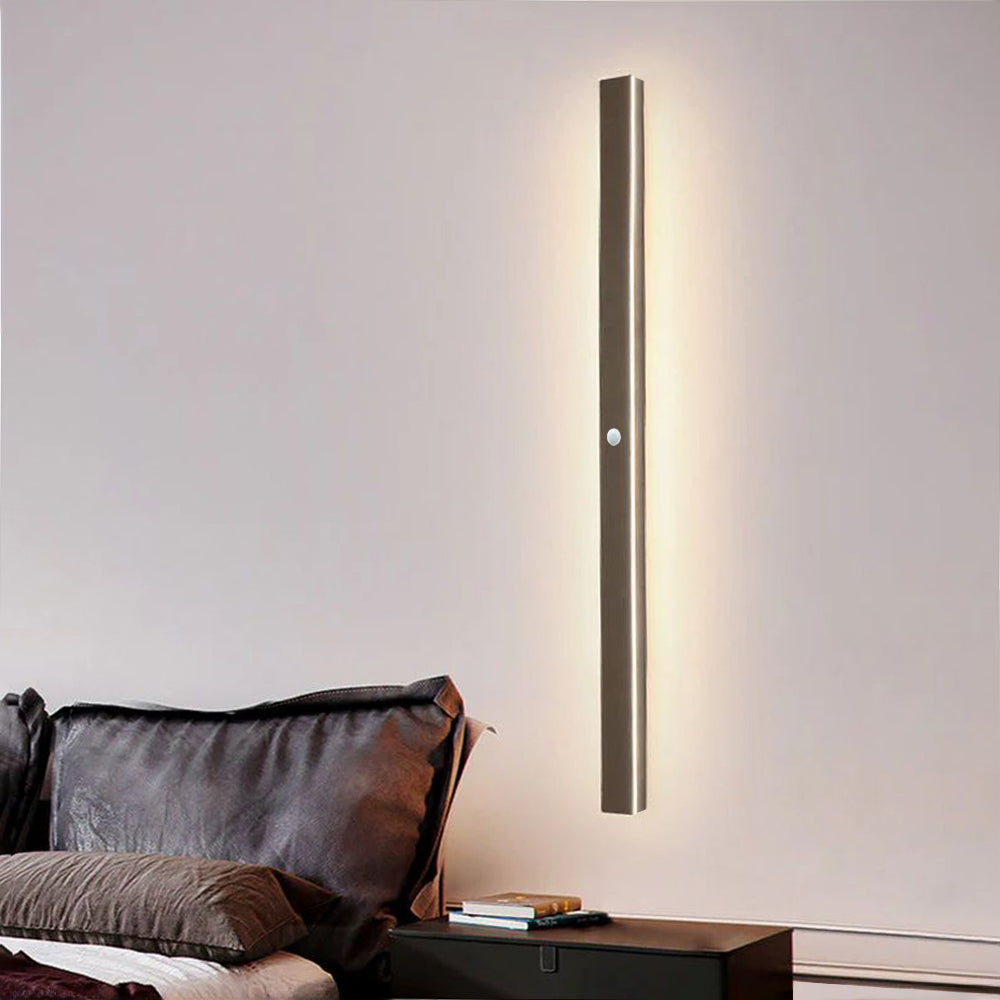 Ray Contemporary Linear Outdoor Wall Light - Metal and Acrylic for Garden and Hall