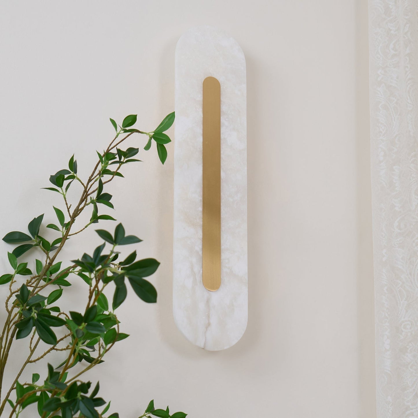 Hurn Curved Alabaster Wall Sconce
