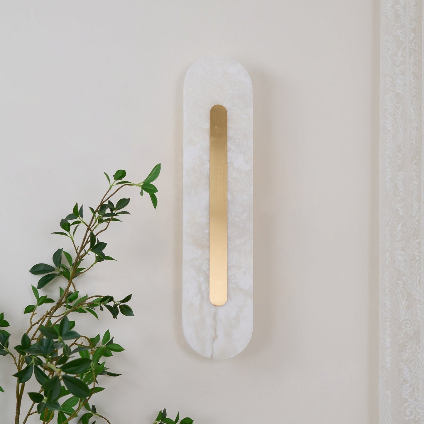 Hurn Curved Alabaster Wall Sconce