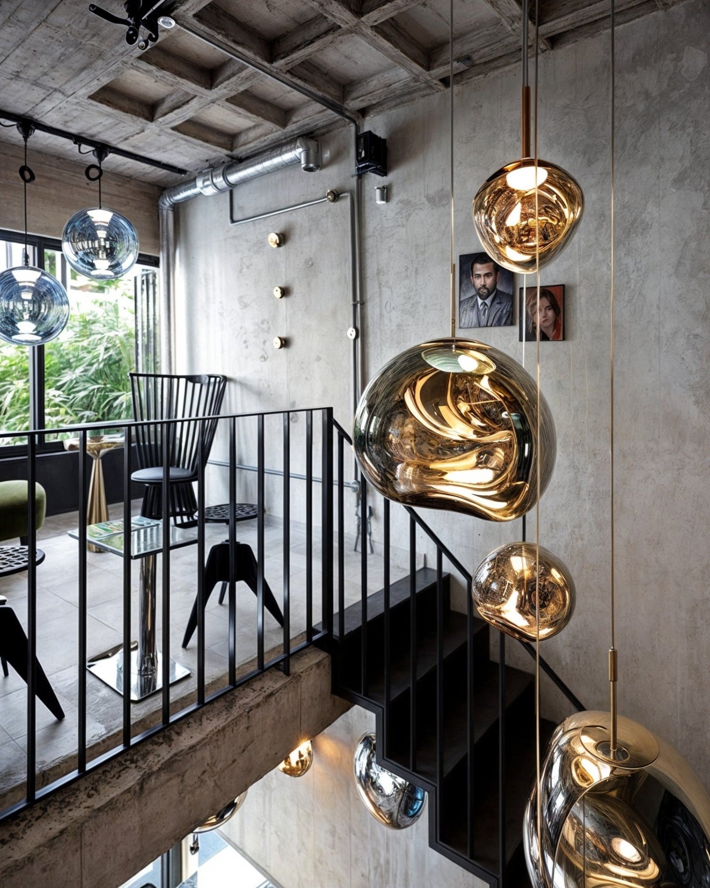 Amber & Gold Glow Pendant Light – Contemporary Acrylic Design