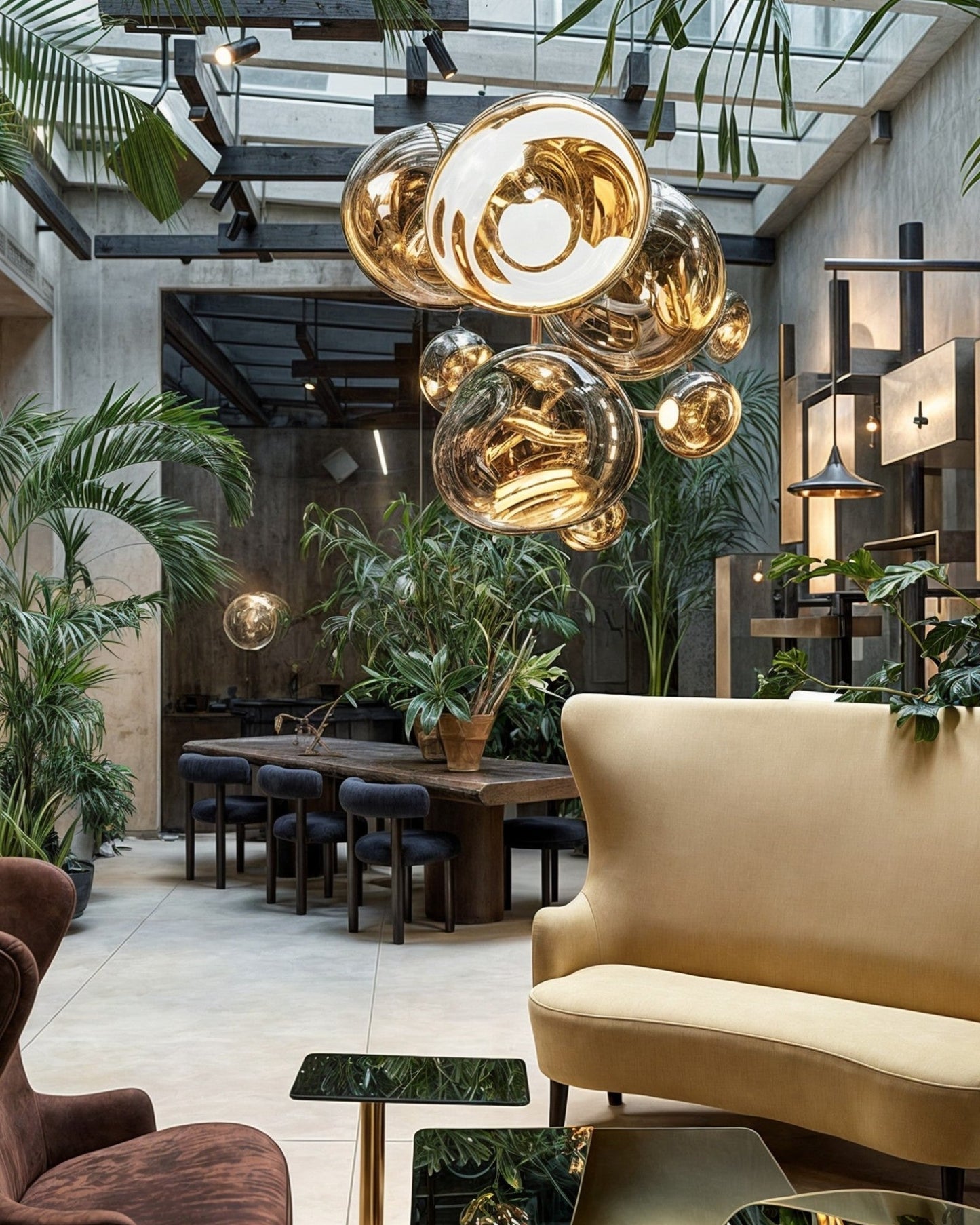 Amber & Gold Glow Pendant Light – Contemporary Acrylic Design