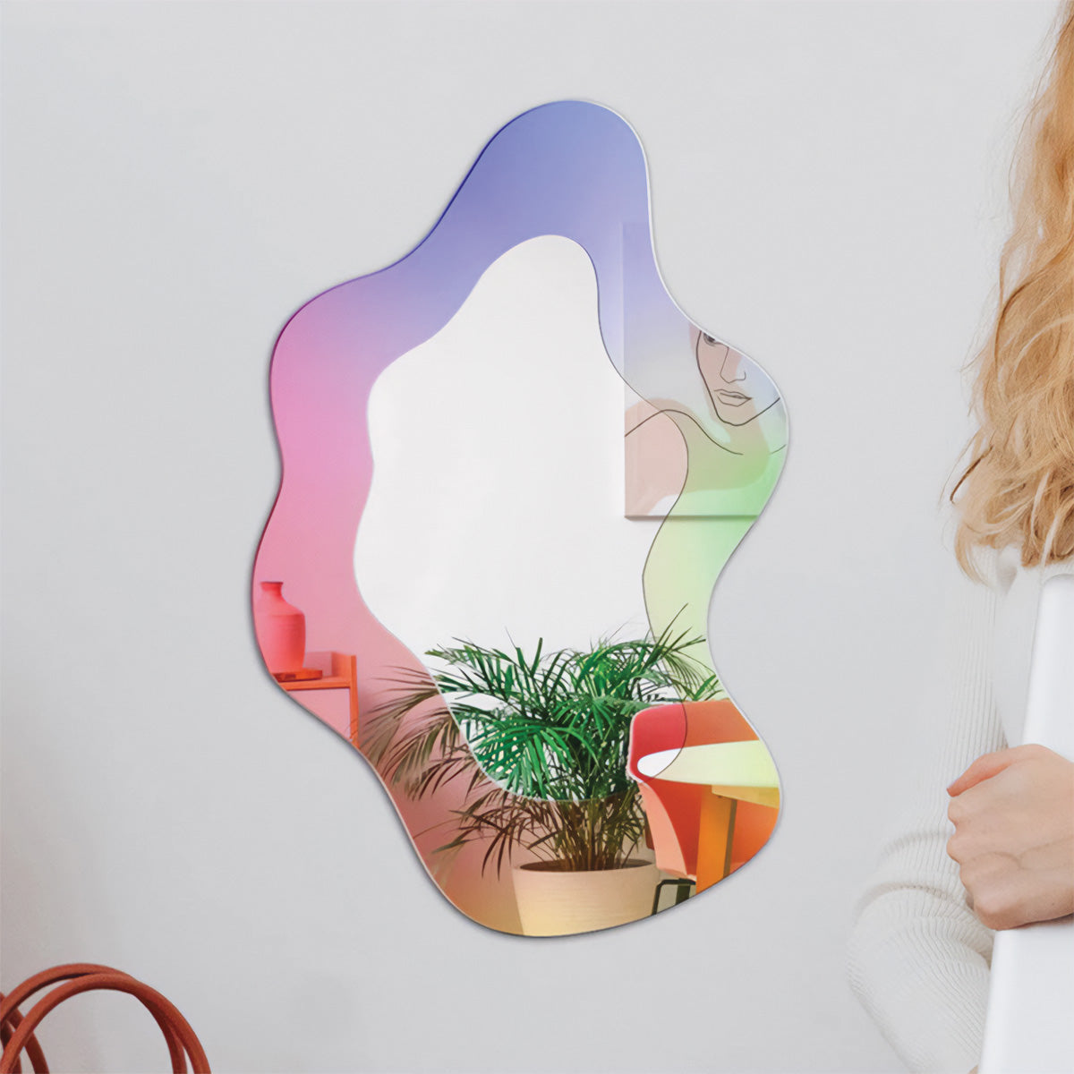 Curved Cosmic Reflection Mirror