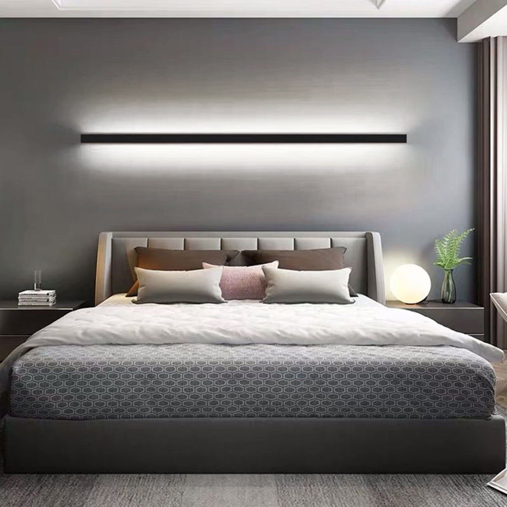 Arisha Minimalist Linear LED Wall Light - Gold, Black, and White for Bedrooms