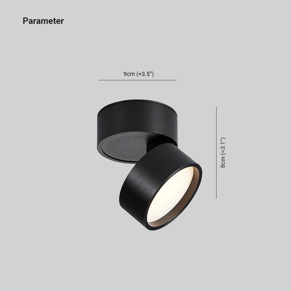 Arisha Contemporary Cylindrical LED Ceiling Spotlight - Available in Black and White, 2 Color Options, 3W/7W/12W/18W