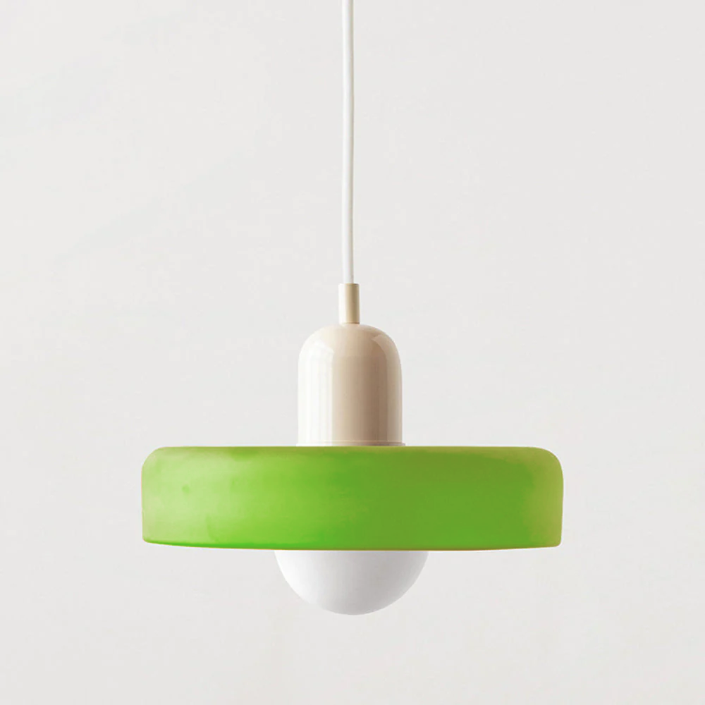 Vibrant Bauhaus-Inspired Glass Pendant Light