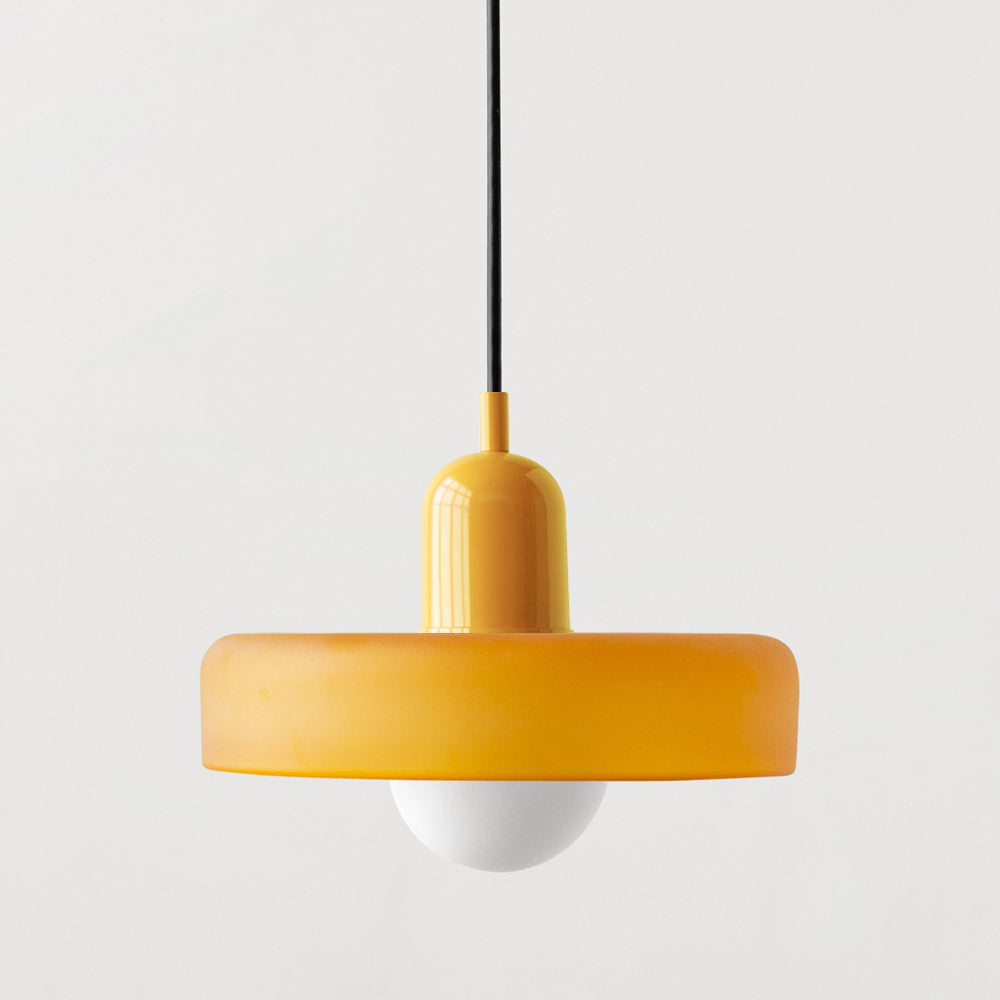 Vibrant Bauhaus-Inspired Glass Pendant Light