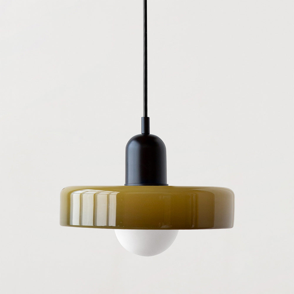 Vibrant Bauhaus-Inspired Glass Pendant Light