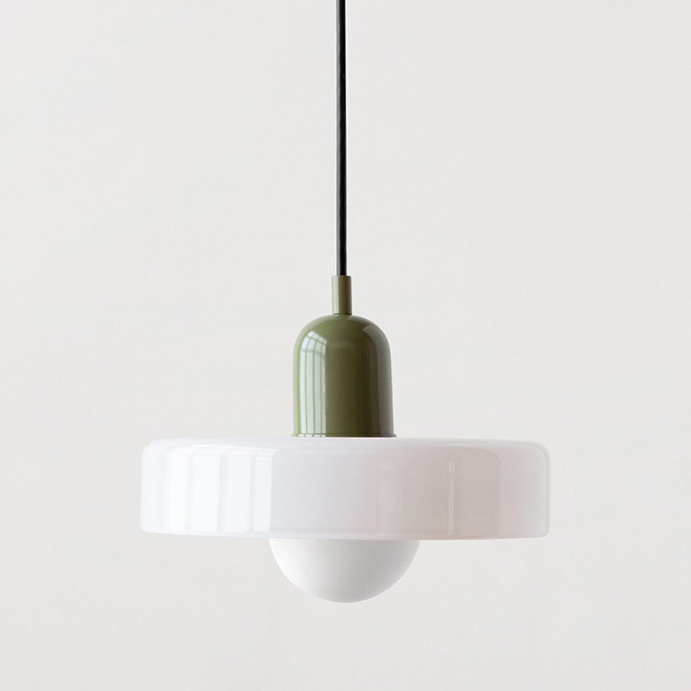 Vibrant Bauhaus-Inspired Glass Pendant Light