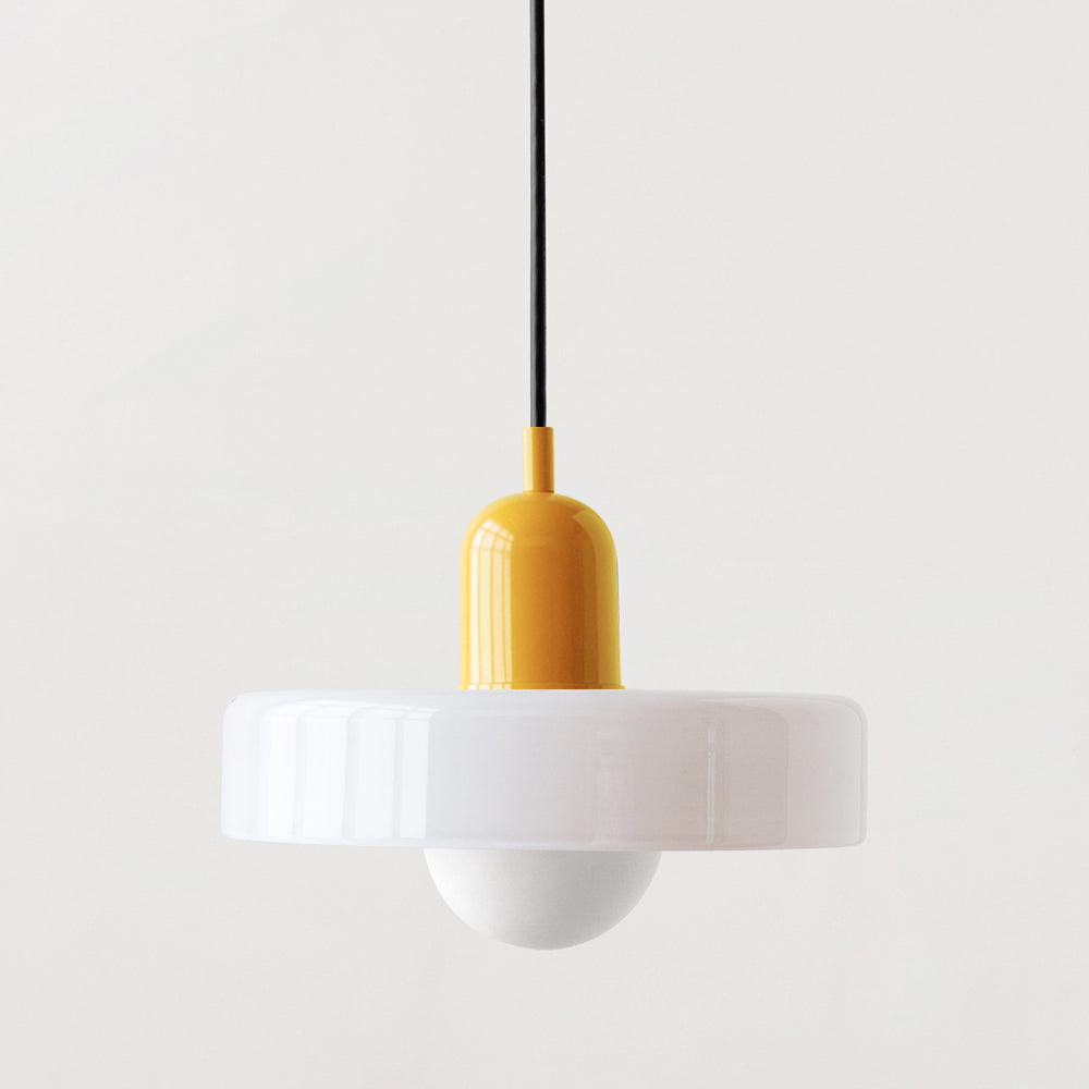 Vibrant Bauhaus-Inspired Glass Pendant Light