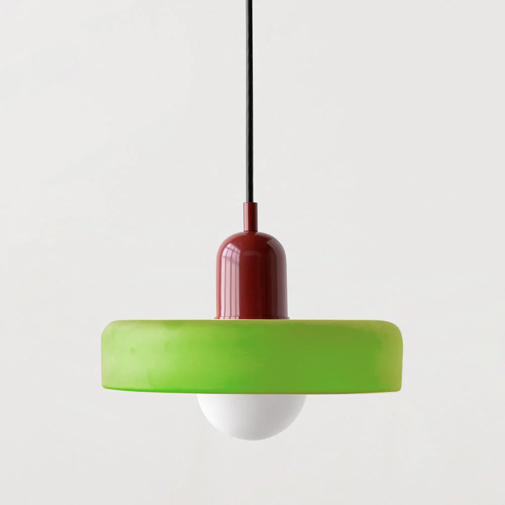 Vibrant Bauhaus-Inspired Glass Pendant Light