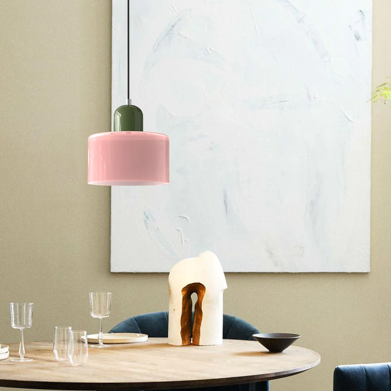 Modern Small Glass Pendant Light - LED, Glass & Metal, Max 12W, E27, Push Button Switch, CE/UL Certified