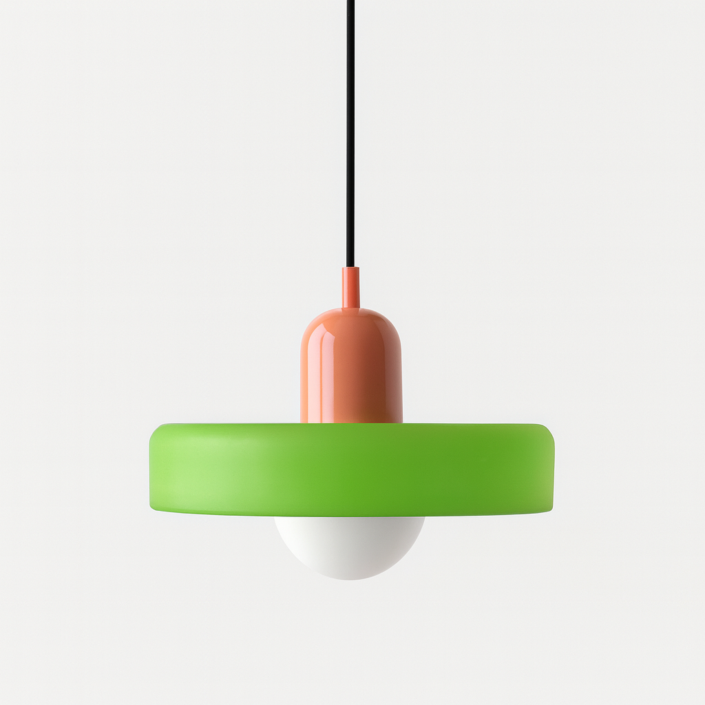 Vibrant Bauhaus-Inspired Glass Pendant Light