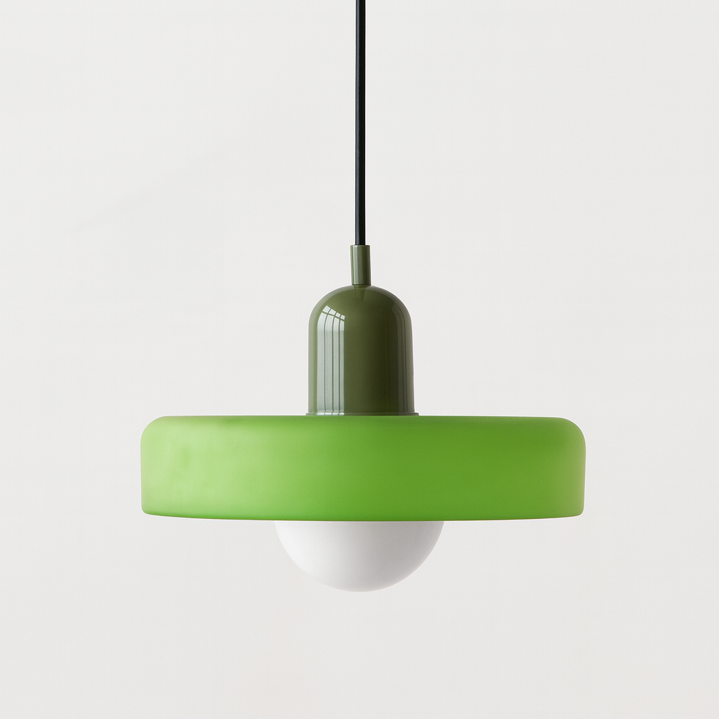 Vibrant Bauhaus-Inspired Glass Pendant Light